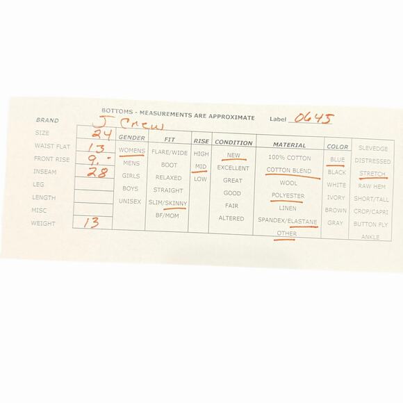 NWT J.Crew 9" High Rise Toothpick Jeans Dark Wash Blue Stretch Denim Size 24 - Picture 3 of 13